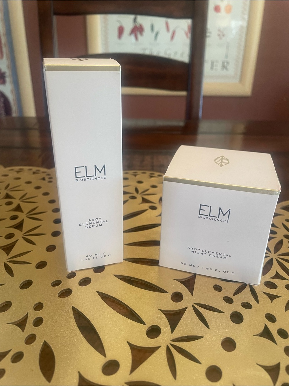 ELM BIOSCIENCES "THE ELEMENTAL RESET" DUO- A30 Elemental Serum & Night Cream